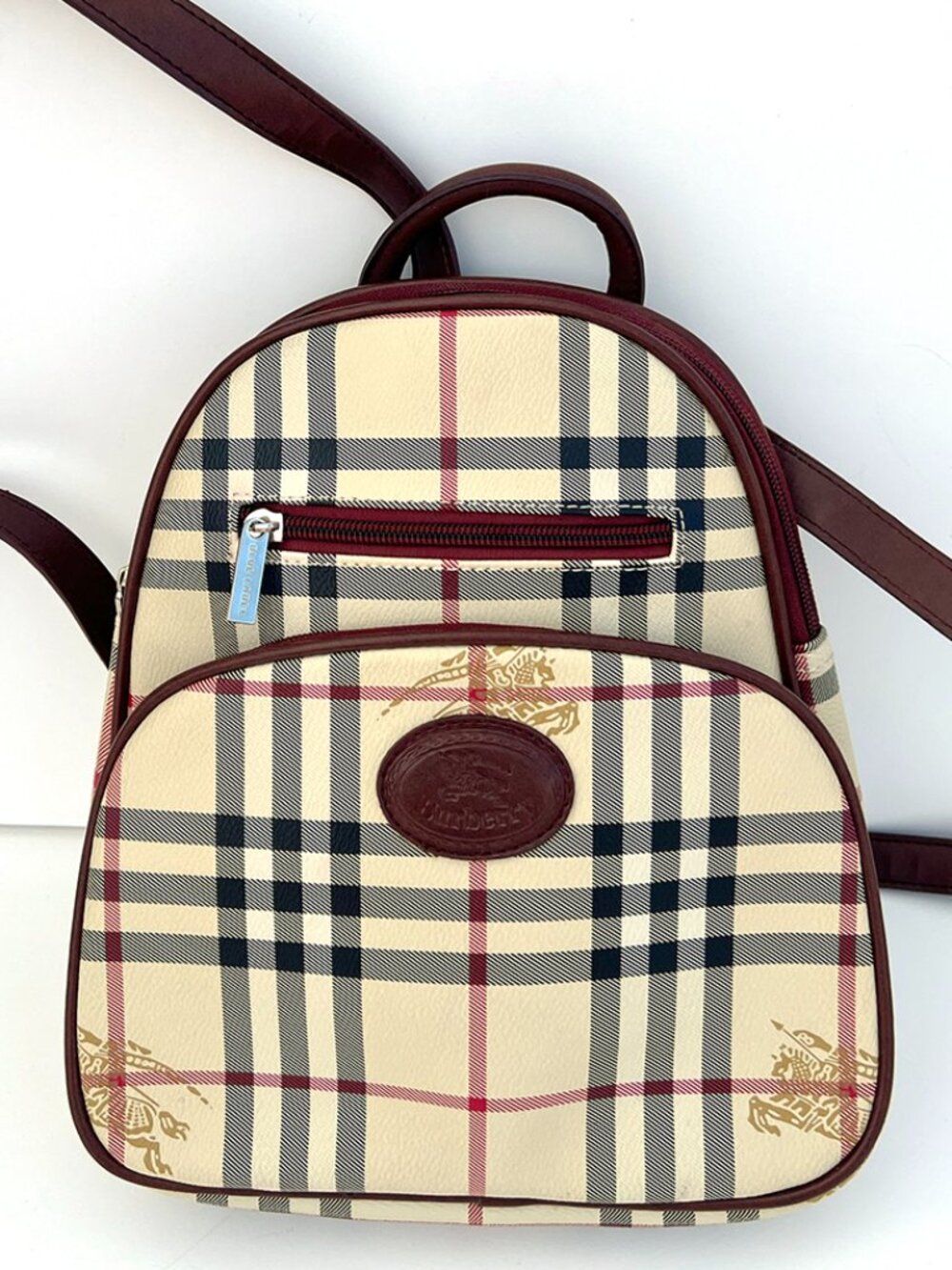 Burberry Blue Label Nova Check Plaid Backpack Y2K Vintage Japan Exclusive